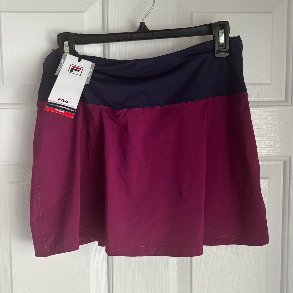 Fila Heritage tennis Color Block Skort in Purple and Navy